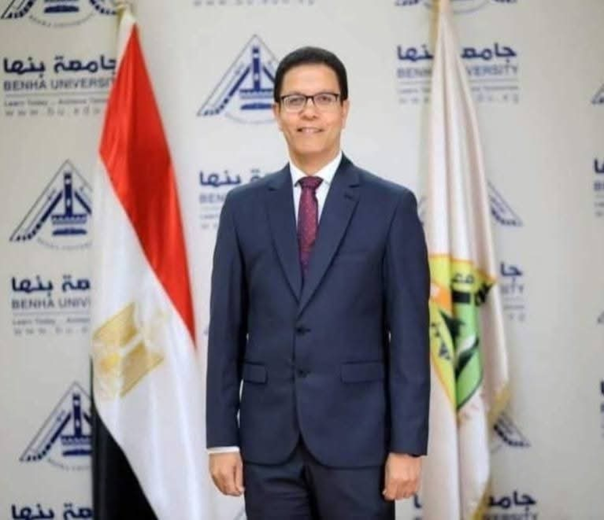 Prof. Dr. Nasser El-Gizawy, President of Benha University, Congratulates President Abdel Fattah El-Sisi on the Inauguration of the Grand Egyptian Museum