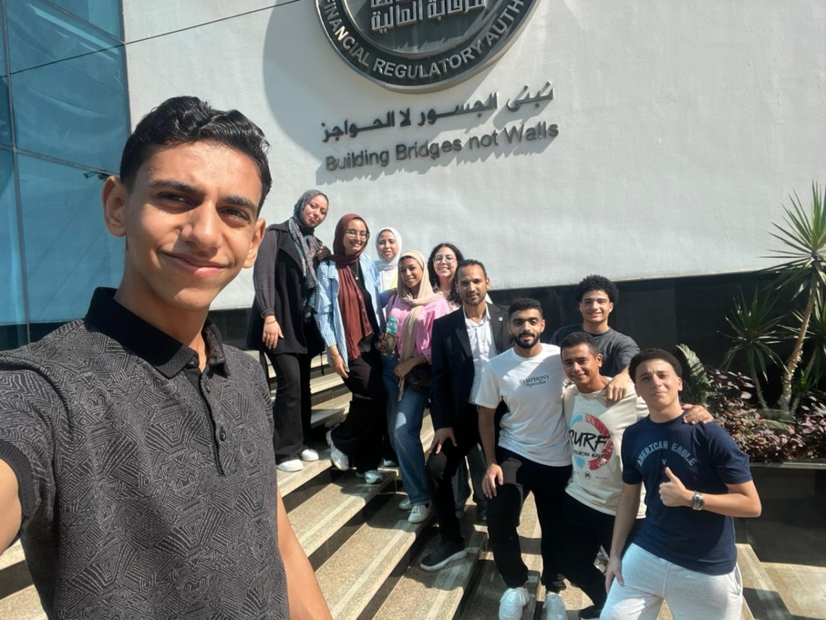 Benha University – Faculty of Commerce students on a field visit to the Financial Regulatory Authority (FRA).