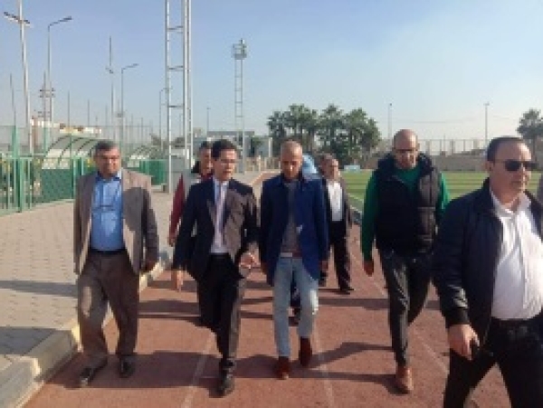 Benha University presidents inspects the University lounges, hostels and stadiums