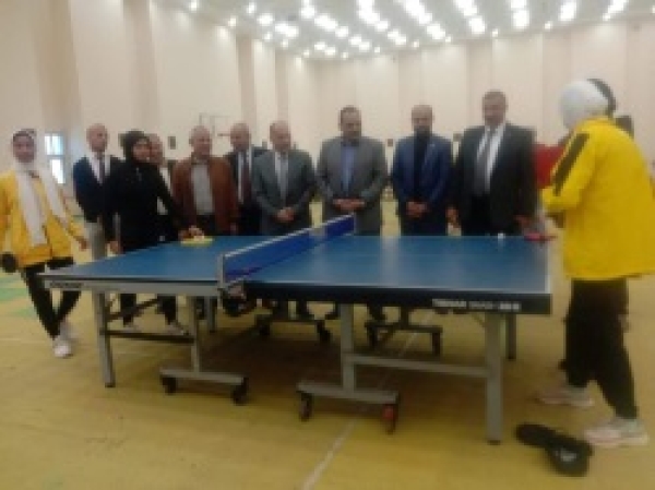 Benha university vice president inspects the faculty of physical education